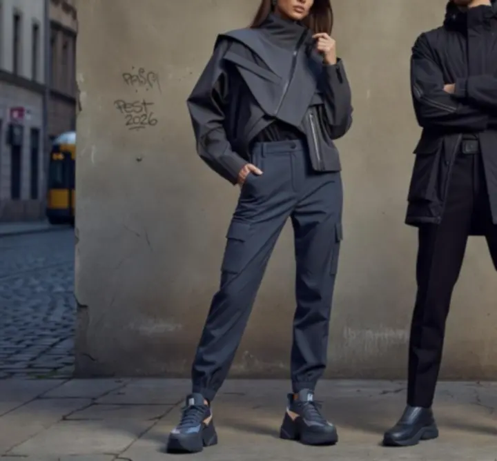 Magazin jellegű 2026-os divat trend válogatás, elegáns női outfit Budapesten